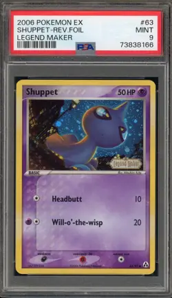 Pokemon Shuppet EX Legend Maker Reverse Holo #63 PSA 9 Mint - Image 1