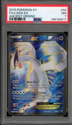 Pokemon Lugia EX XY Ancient Origins Full Art #94 PSA 7 - Image 1