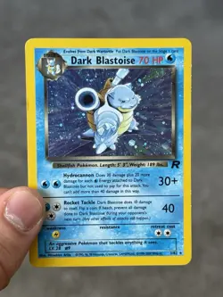 Pokemon Dark Blastoise 3/82 Holo Team Rocket SWIRL - Image 3