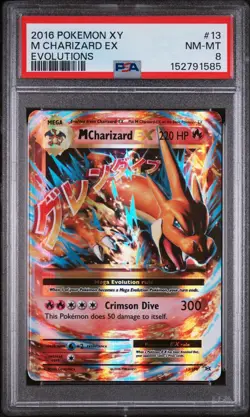 Pokemon M Charizard EX Evolutions 13/108 Ultra Rare Holo 2016 CLEAN PSA 8 - Image 1