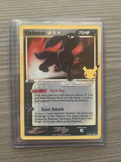 2021 Umbreon Gold Star 17/17 Pokemon Celebrations 25th Anniversary MINT - Image 1