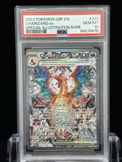 PSA 10 GEM MINT Charizard ex SIR 223/197 Obsidian Flames Pokemon 2023 - Image 1