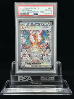 PSA 10 GEM MINT Charizard ex SIR 223/197 Obsidian Flames Pokemon 2023 - Image 2