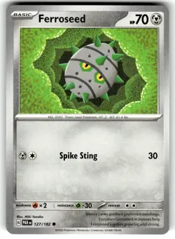 Pokemon 2023 Paradox Rift 127/182 Ferroseed - Image 1