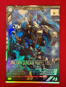 Gundam ARSENAL BASE Card FQB03-003(M) UNICORN GUNDAM PERFECTIBILITY BANDAI Japan - Image 1