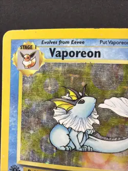 Vaporeon 80 HP Holo Rare Pokemon TCG Jungle 12/64 1st Edition Wizards Card - Image 2