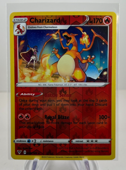 Charizard 025/185 Vivid Voltage Sword & Shield Reverse Holo Rare Pokemon Card NM - Image 1