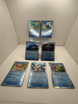Pokemon TCG Scarlet & Violet Water-Type Holo Horsea Lapras Wailord Lot 7 Cards - Image 1
