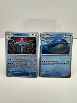 Pokemon TCG Scarlet & Violet Water-Type Holo Horsea Lapras Wailord Lot 7 Cards - Image 2