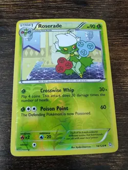 Pokemon Dragons Exalted Roserade 14/124 Reverse Holo Card - Image 1