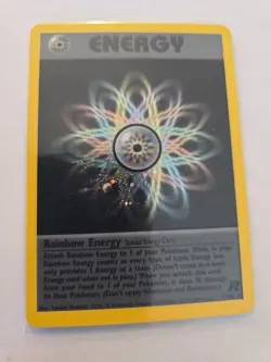 Vintage Team Rocket Rainbow Energy Holographic Pokemon Card Rare 17/82 NM - Image 1