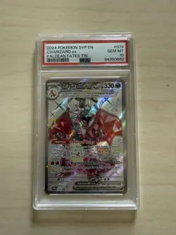 Pokemon TCG Charizard EX Paldean Fates Tin Promo Card SVP 074 PSA 10 - Image 1