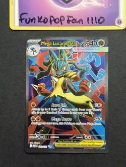 Mega Lucario ex 160/132 Me01: Mega Evolution Ultra Rare Full Art Pokemon Card - Image 1