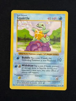 SHADOWLESS 1999 POKEMON BASE SET 6 CARD LOT! Squirtle Wartortle Ivysaur🔥 - Image 3
