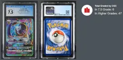 Graded Pokemon Card - Lunala GX - CGC 7.5 Near Mint+ Holo - Legends of Alola Tin - Image 3