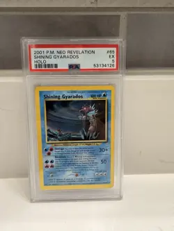 Pokemon TCG Shining Gyarados Holo Neo Revelation Card 65/64 Secret Rare PSA 5 !! - Image 1