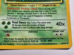 Pokemon Card - Vileplume Jungle NO Set Symbol Error 15/64 Holo Rare - Image 5