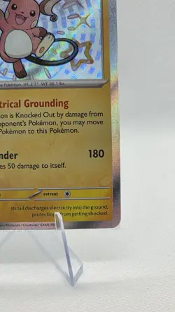 Pokemon TCG Raichu Scarlet & Violet Paldean Fates Holo Shiny Rare Card 132/091 - Image 3