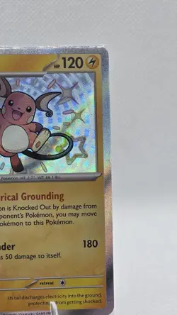 Pokemon TCG Raichu Scarlet & Violet Paldean Fates Holo Shiny Rare Card 132/091 - Image 5