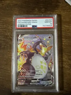 PSA 10 Charizard Vmax SV107/SV122 Pokemon Shining Fates Holo Graded Card - Image 1