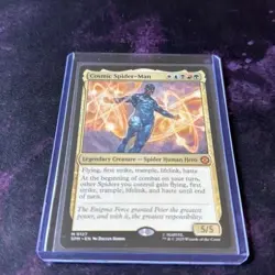 Magic The Gathering Cosmic Spider-Man Legendary Creature Card in Hard Case - Image 1