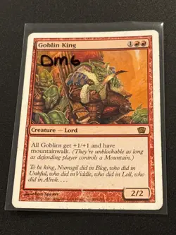8th Edition Goblin King MTG Magic the Gathering Damaged - Image 1
