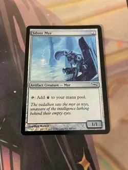 MTG - SILVER MYR - FOIL - COMMON - MIRRODIN - LP - Image 1