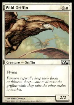 Wild Griffin M11 MTG Magic the Gathering card - Image 1