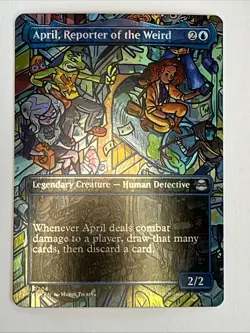 MTG April, Reporter of the Weird (Borderless) Foil NM | 206 TMT U - Image 1