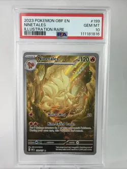 2023 Pokemon SV Obsidian Flames - OBF EN Ninetales #199/197 PSA 10 GEM MINT - Image 1