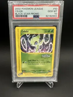 2002 Pokemon League Celebi Black Star Promo 50/53 PSA 10 Low Pop - Image 1