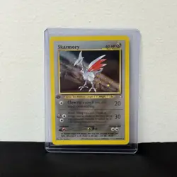 Pokemon Neo Genesis 1st Edition Skarmory 13/111 Holo Rare NM - Image 1