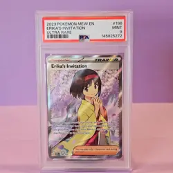 Lot of 4 GRADED Pokemon Cards All PSA 9 Mint Pikachu Tepig Erika Ogerpon - Image 2