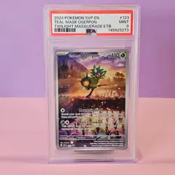 Lot of 4 GRADED Pokemon Cards All PSA 9 Mint Pikachu Tepig Erika Ogerpon - Image 4