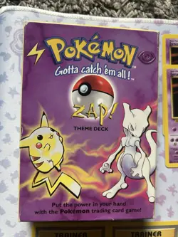 Pokemon Zap! Theme Deck 1999 Wizards of the Coast 60 Cards Holo Pikachu Mewtwo - Image 1