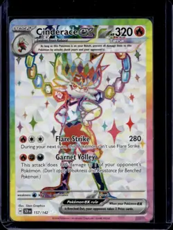 2024 Pokemon Stellar Crown Cinderace ex Full Art #157/142 - Image 1