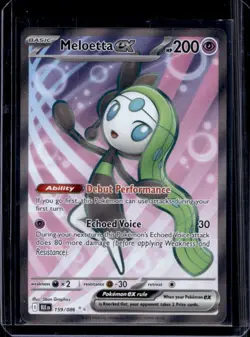 2025 Pokemon Black Bolt Meloetta ex Ultra Rare #159/086 - Image 1