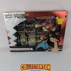 Pokemon TCG Celebrations Collection Lance's Charizard V Box 820650101625 - Image 1