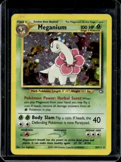 2000 Pokemon Neo Genesis Meganium Holo #10/111 - Image 1