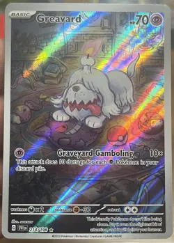 Pokemon Greavard 214/198 SV01 Scarlet & Violet Illustration Rare Holo 70 HP - Image 1