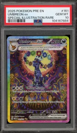 Pokemon Umbreon ex Prismatic Evolutions Special Illustration Rare #161 PSA 10 - Image 1