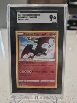 2023 Pokemon Crown Zenith #020 Radiant Charizard SGC 9 - Image 1