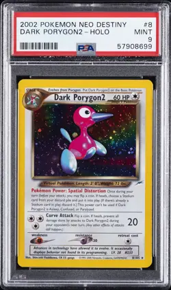 2002 POKEMON NEO DESTINY #8 DARK PORYGON2-HOLO PSA 9 - Image 1