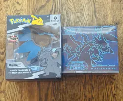 Phantasmal Flames POKEMON CENTER ETB + Mega Charizard X Figure-BOTH SEALED - Image 1