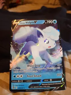 Alolan Vulpix V 033/195 Sealed Snowflake Holiday Calendar Promo Pokemon TCG NM - Image 1