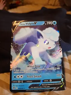 Alolan Vulpix V 033/195 Sealed Snowflake Holiday Calendar Promo Pokemon TCG NM - Image 2