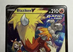 Pokemon TCG Blaziken v TG14/TG30 Holo Ultra Rare Silver Tempest Trainer Gallery - Image 2