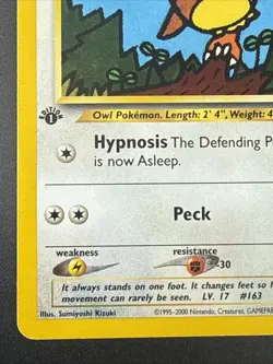 Pokemon Hoothoot 60/111 - 1st Edition Neo Genesis 2000 - Common - Image 5