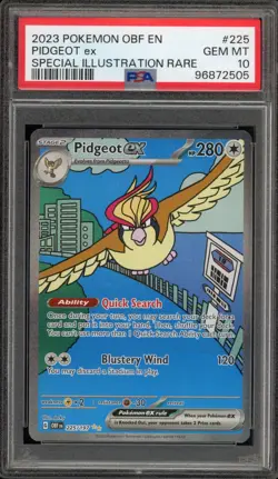 Pokemon Pidgeot ex Obsidian Flames Special Illustration Rare #225 PSA 10 - Image 1