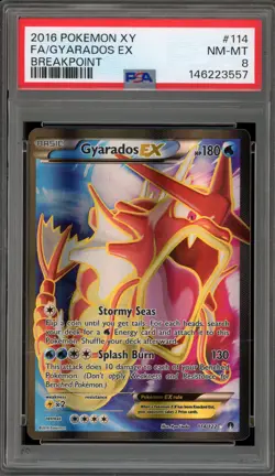 Pokemon Gyarados EX XY Breakpoint Full Art #114 PSA 8 - Image 1